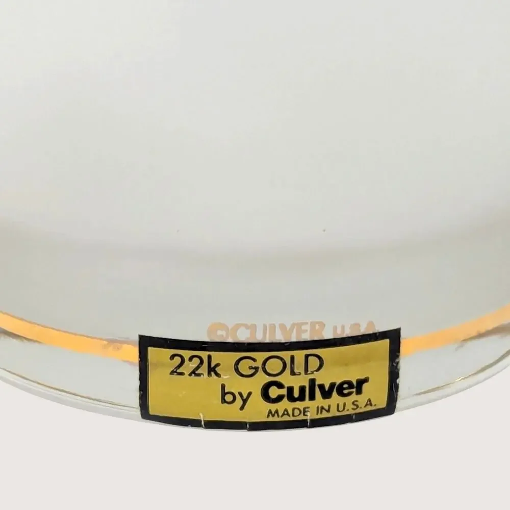 Vintage Culver Holiday Holly Ice Bucket and Glassware Set